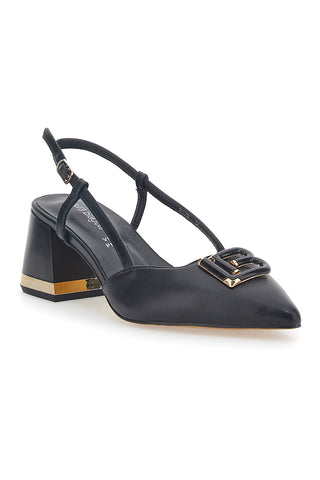 Črne čevlje Slingback Laura Biagiotti 8604
