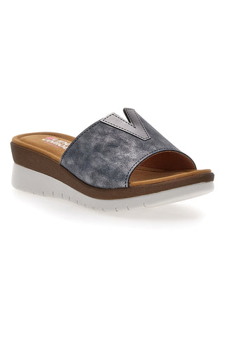 Modre natikače s platformo Linea Comoda 6526
