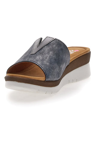 Modre natikače s platformo Linea Comoda 6526