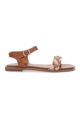 Sandali Cognac z zapletom The First 92119