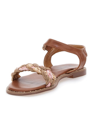 Sandali Cognac z zapletom The First 92119