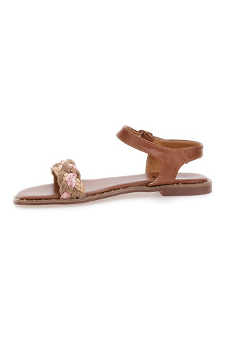 Sandali Cognac z zapletom The First 92119
