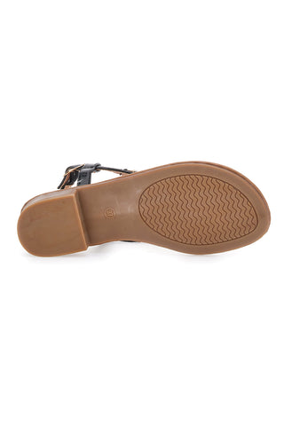 Črne sandale z kamni The First 723