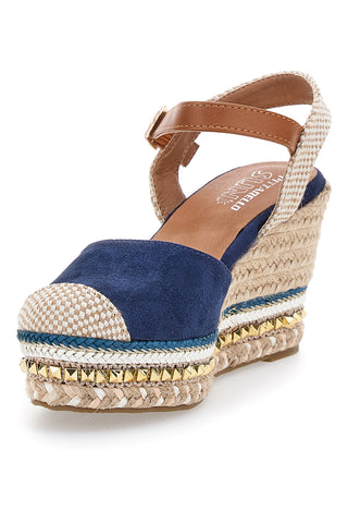 Modre espadrile s klobučkom in zaponko Pittarello Sun 322290