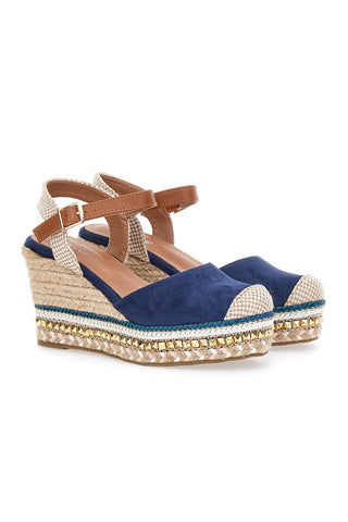 Modre espadrile s klobučkom in zaponko Pittarello Sun 322290