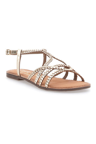 Sandali Oro Con Suola Flat Cafe' Cost 95524