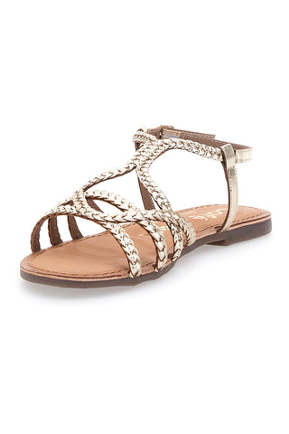 Sandali Oro Con Suola Flat Cafe' Cost 95524