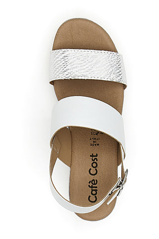 Bele sandale Platform Cafè Cost 3612