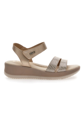 Sandali z platformo Gold Mio Tempo 543139