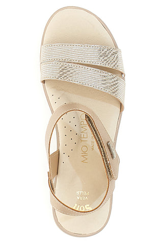 Sandali z platformo Gold Mio Tempo 543139