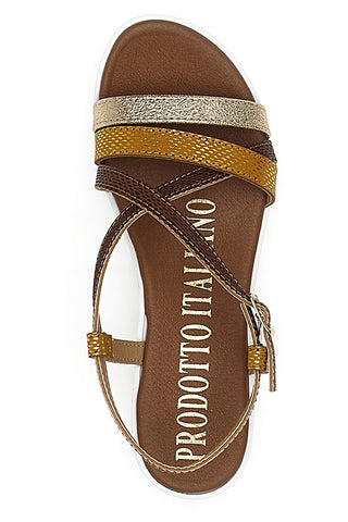 Rjave sandale Made in Italy Mio Tempo 8864