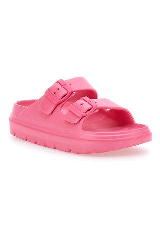 Čevlji Chunky Fuxia z dvojnim trakom Woz 11