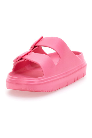 Čevlji Chunky Fuxia z dvojnim trakom Woz 11