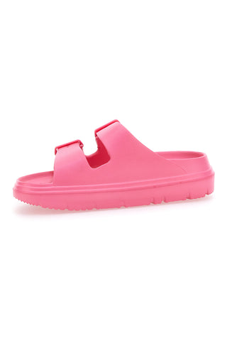 Čevlji Chunky Fuxia z dvojnim trakom Woz 11