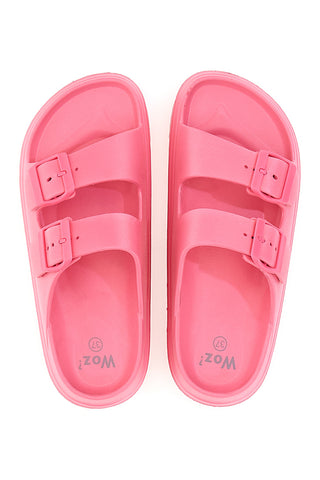 Čevlji Chunky Fuxia z dvojnim trakom Woz 11