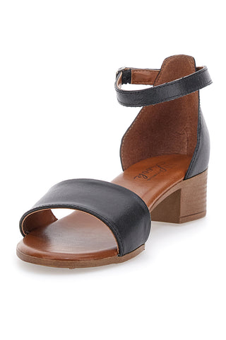 Črne sandale z nizkim petom Pittarello Look 243035