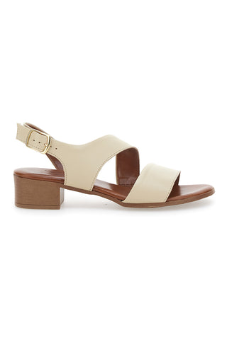 Sandali Sand iz pravega usnja s peto 4 cm Pittarello Look 243080