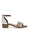 Sandali iz prave usnje, beli-rjavi Pittarello Look 243130