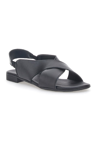 Črni sandali iz prave usnje Pittarello Look 225435