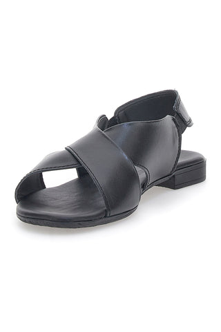 Črni sandali iz prave usnje Pittarello Look 225435