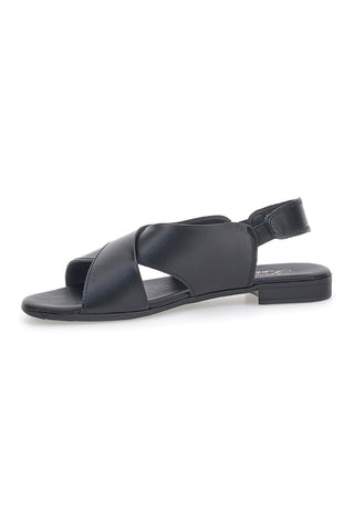 Črni sandali iz prave usnje Pittarello Look 225435
