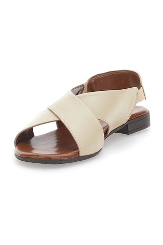 Ploščati sandali iz pravega usnja Pittarello Look 225435