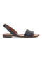 Črni usnjeni sandali Flat Pittarello Look 225140