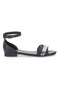 Črni sandali s srebrnimi detajli Pittarello Look 225410
