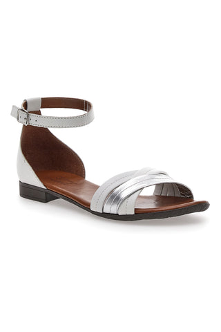 Bele sandale z usnjenim podplatom Pittarello Look 225410