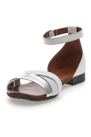 Bele sandale z usnjenim podplatom Pittarello Look 225410