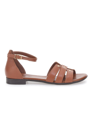 Rjave nizke sandale iz prave usnje Pittarello Look 225485