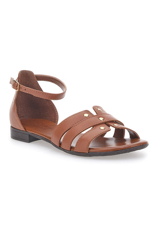 Rjave nizke sandale iz prave usnje Pittarello Look 225485