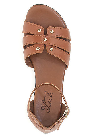 Rjave nizke sandale iz prave usnje Pittarello Look 225485