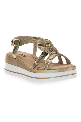 Sandali Platino s platformo 5,5 cm Energy 495