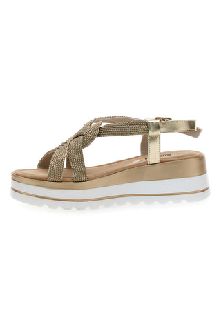 Sandali Platino s platformo 5,5 cm Energy 495