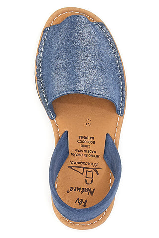 Modri usnjeni sandali Minorchine Fly Nature 204