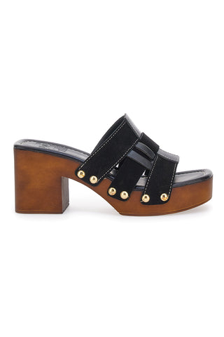 Črni cokli s peto 9 cm Pittarello Love 5387