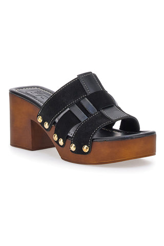 Črni cokli s peto 9 cm Pittarello Love 5387