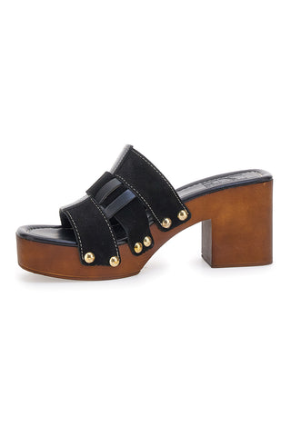 Črni cokli s peto 9 cm Pittarello Love 5387