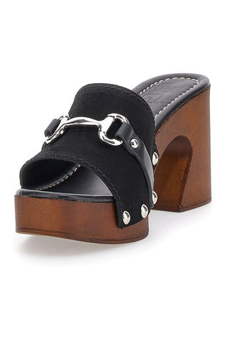 Črni cokli s peto 9 cm Pittarello Love 15495