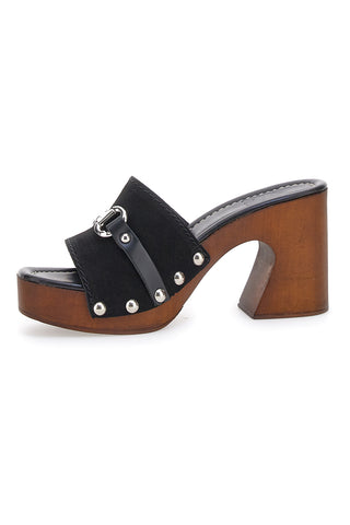 Črni cokli s peto 9 cm Pittarello Love 15495