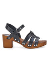 Črni sandali s peto 6 cm Pittarello Love 5759
