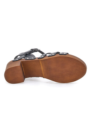 Črni sandali s peto 6 cm Pittarello Love 5759