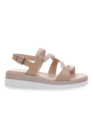 Sandali Cipria Con Cinturino Sling-back Cafe' Cost 4209