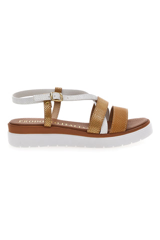 Sandali Cognac Made In Italy Mio Tempo 4827