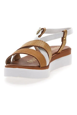 Sandali Cognac Made In Italy Mio Tempo 4827