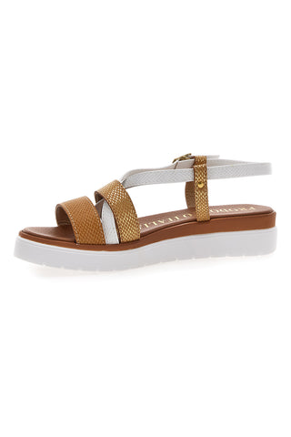 Sandali Cognac Made In Italy Mio Tempo 4827