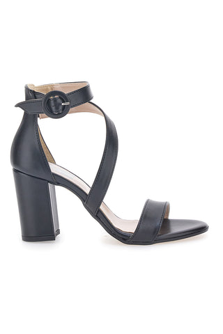 Črne sandale s peto Pittarello Love 937