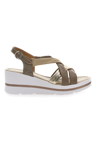 Sandali z platformo Oro Pittarello 191001