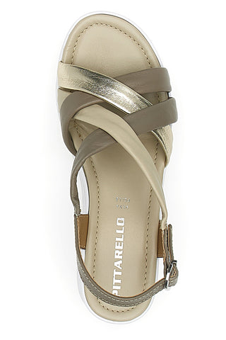 Sandali z platformo Oro Pittarello 191001